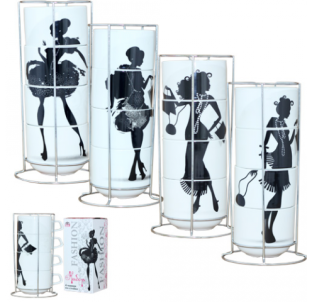 021-04-01 4 чашки на стійці Леді 360мл - фото