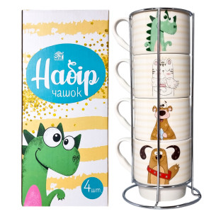 021-04-20 Набір чашок 4шт 320мл - фото