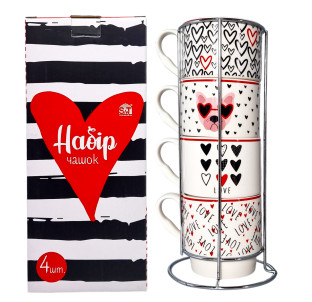 021-04-21 Набір чашок 4шт 320мл - фото