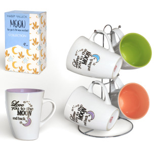 021-04-16 Набір чашок 4шт COLOR1 350мл - фото