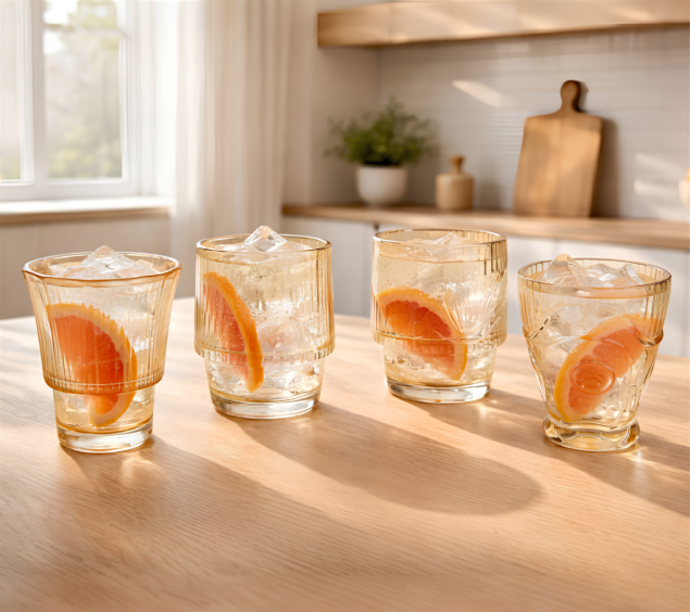 021-05-01 Набір стаканів 4шт GOLD TOWER 200мл - фото 2