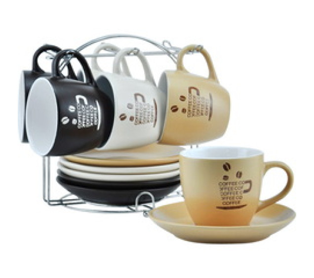 021-12-07 Сервіз чайний 12пр. на стійці (чашка 240мл, блюдце 15,5см) - фото