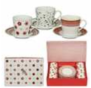 022-12-19 Сервіз кавовий 12пр. Веселка (чашка 150мл, блюдце 13см) - фото