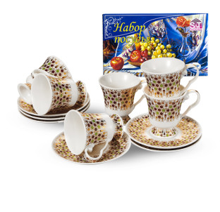 031-12-90/У Сервіз кавовий Золота соната 12пр. 90мл в універсальній коробці - фото