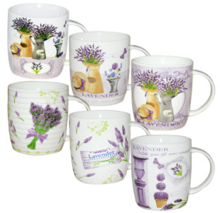040-01-07 Чашка бочонок 380мл Лаванда - фото