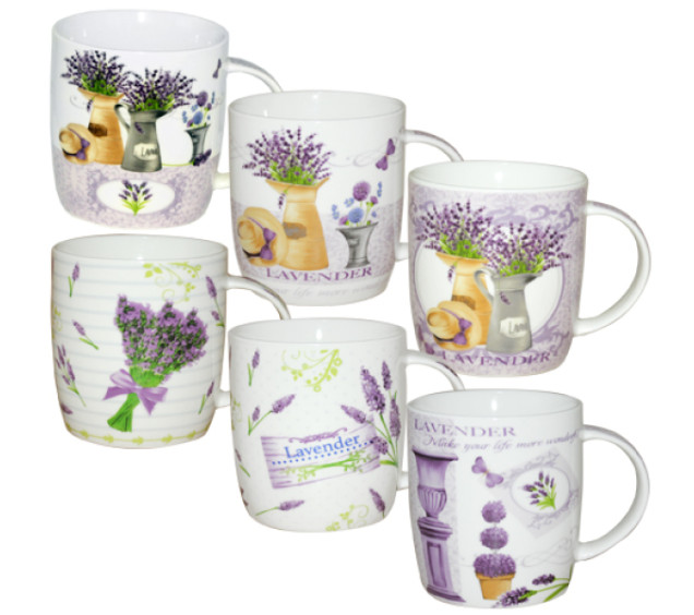 040-01-07 Чашка бочонок 380мл Лаванда - фото