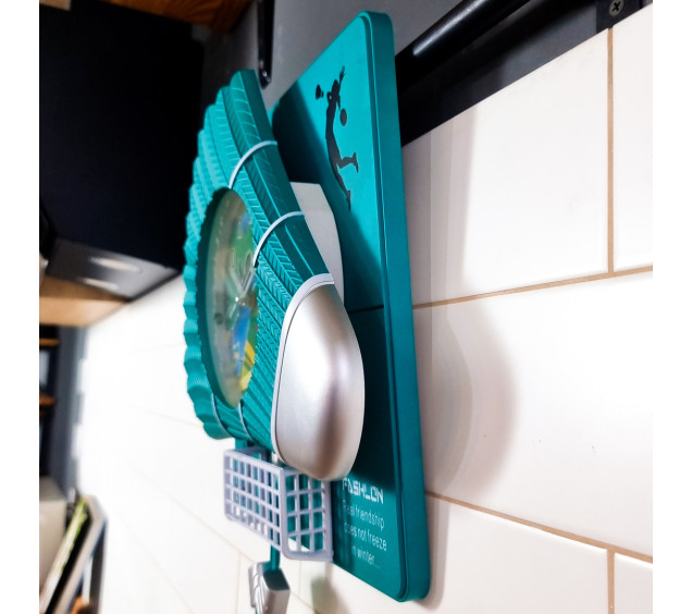 05-106 Годинник настінний з маятником Дитячий (Бадмінтон) кварц. Пластик (32*7,3*33,4) - фото 4