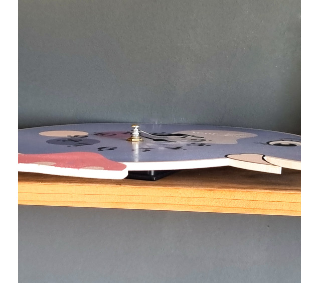 05-206 Годинник настінний Слон блакитний дитячий МДФ 33,5*4,5*27,5см - фото 3