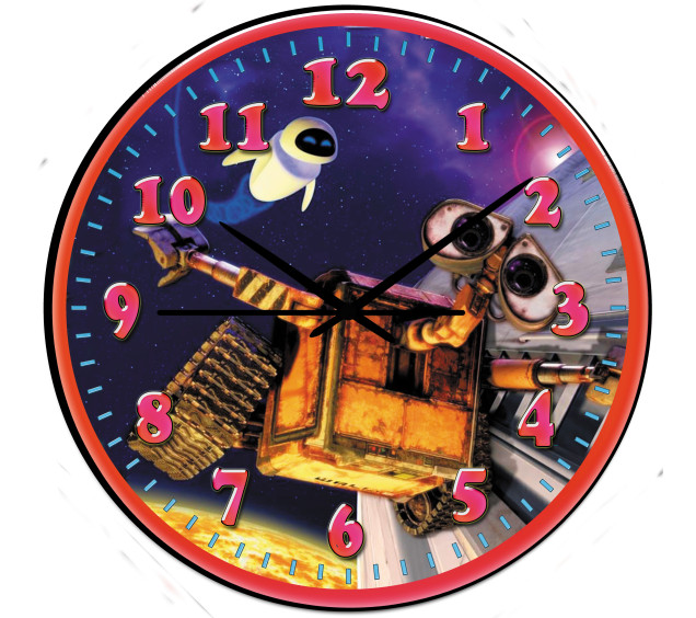 05-404/06 Годинник настінний Дитячий мультфільми кругл. 25см - фото
