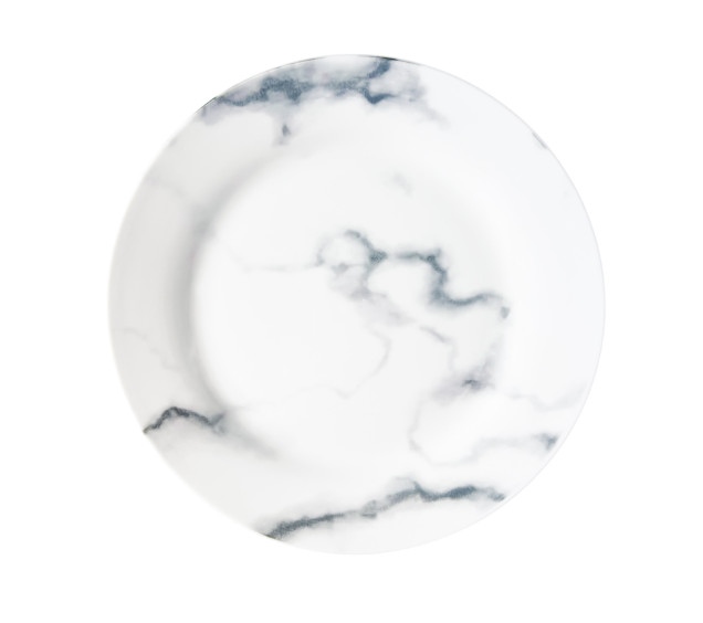 050-44-02 Тарілка 9' Білий мармур - фото
