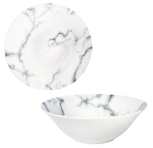 050-44-05 Салатник 8' Білий мармур - фото