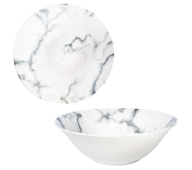 050-44-05 Салатник 8' Білий мармур - фото
