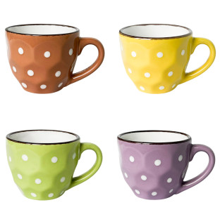 13650-15 Чашка Грані (горошок) 90мл - фото