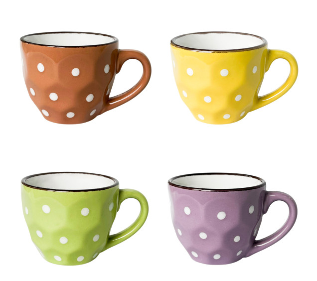 13650-15 Чашка Грані (горошок) 90мл - фото