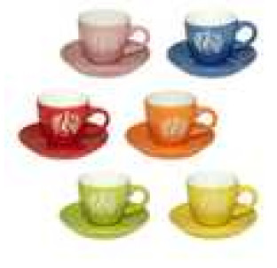 13650 Чашка з блюдцем (чашка-100мл, блюдце-11см) Кава тайм - фото