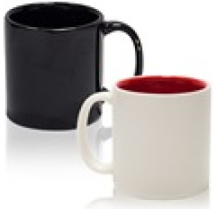 13650-6-1 Чашка чорна/біла 120мл - фото