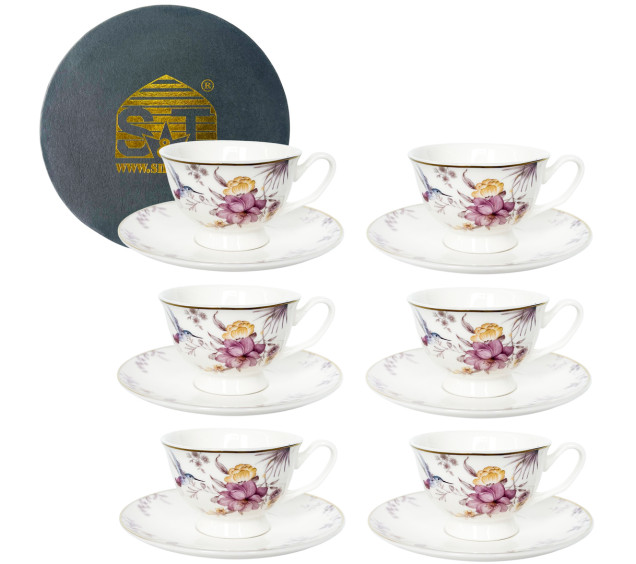 1451-00 Сервіз " Саргас " кавовий 12пр. 80 мл - фото