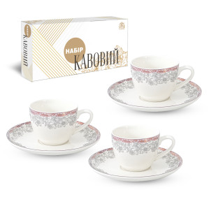 1453-15 Сервіз кавовий 12пр Бернадот (чашка 120 мл. блюдце 12,5 см) - фото