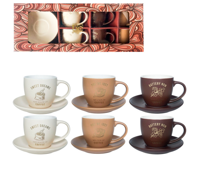 15100 Сервіз чайний 12пр. "Кав'ярня" 260 мл - фото