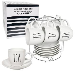 1529-18 Сервіз чайний 12пр на стійці "Кав'ярня" 230 мл - фото