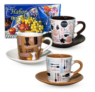 1533-17/У Набір кавовий 90мл Кулінар (в універсальній коробці) - фото