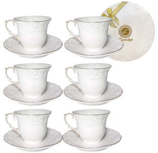 1707 Сервіз чайний 12пр. 220мл Біла ніч - фото