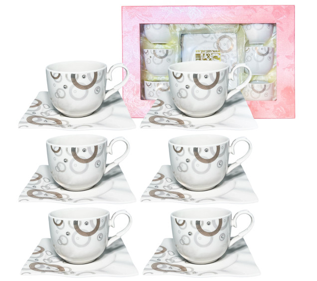 1750 Набір чайний 12пр. 230мл Кристали - фото