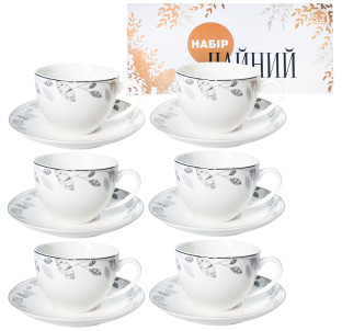 1753-3 Сервіз чайний 12пр. Патіо (чашка 280мл, блюдце 15см) - фото