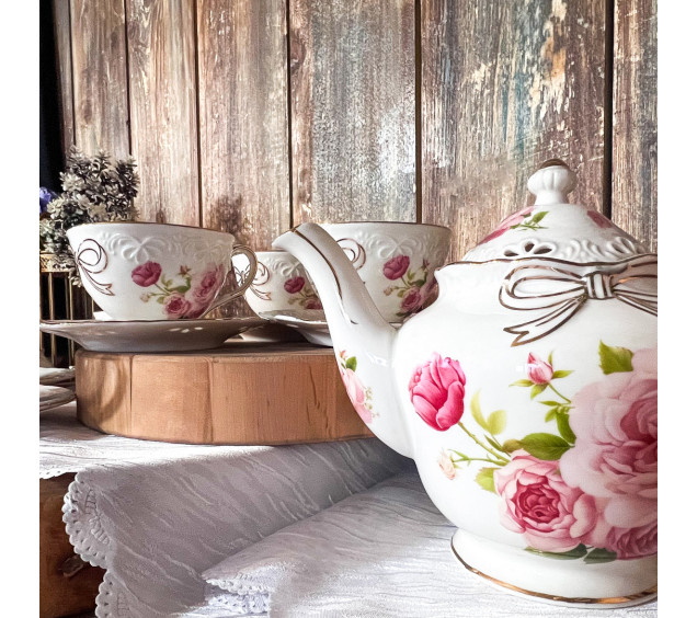 1779 Сервіз чайний 14пр. Бант (240мл, бл.15см, цук.350мл, чайн.1,3л) - фото 1