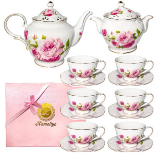 1779 Сервіз чайний 14пр. Бант (240мл, бл.15см, цук.350мл, чайн.1,3л) - фото