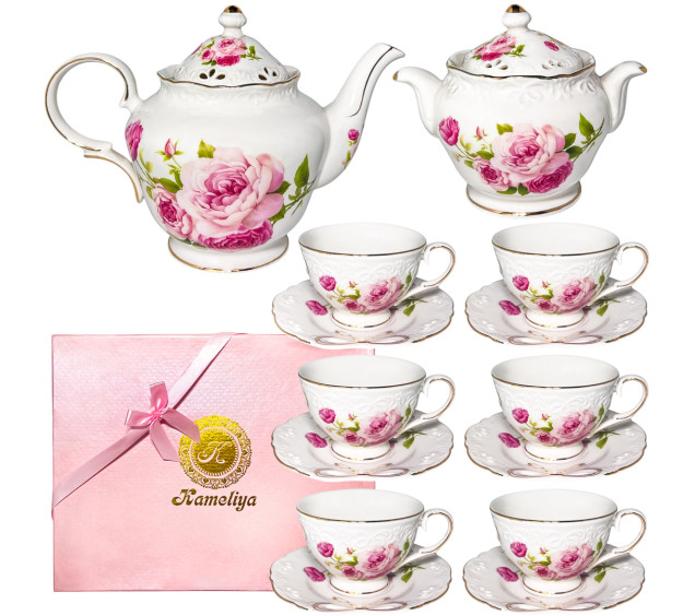 1779 Сервіз чайний 14пр. Бант (240мл, бл.15см, цук.350мл, чайн.1,3л) - фото