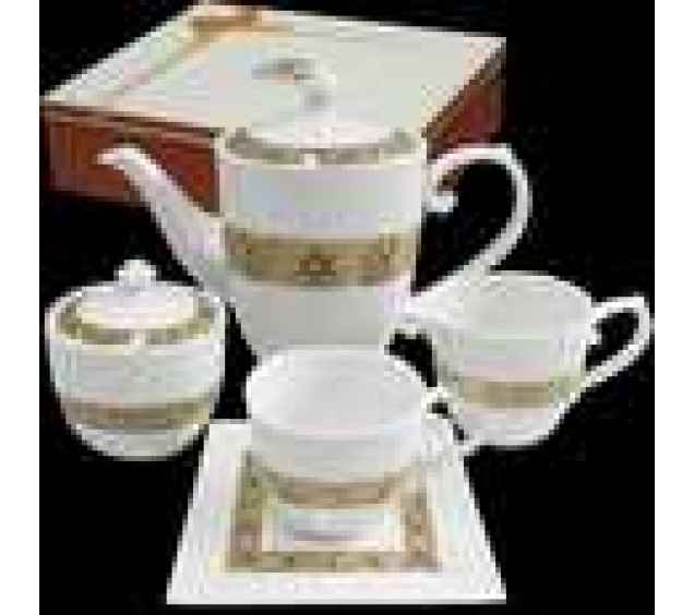 1788 Набір чайний 15пр. Азалія (чашка 230мл,бл.14см,цукорн.380мл,молочник 260мл,чайник 1,2л) - фото