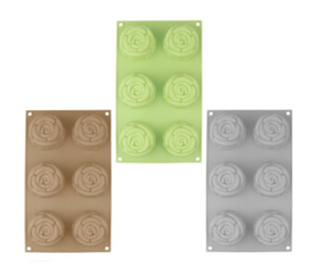 20005 Форма для випікання кексів 28.8*16.8*3.2см Пастель - фото