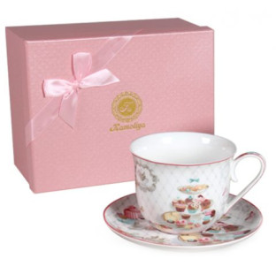 2043 Чашка з блюдцем Десерт (чашка 500мл, блюдце 16,5см) - фото