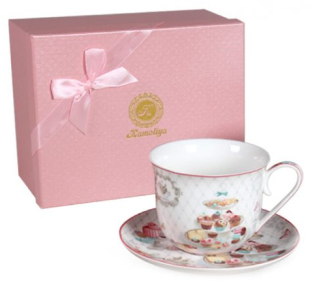 2043 Чашка з блюдцем Десерт (чашка 500мл, блюдце 16,5см) - фото