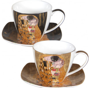 2045/У Чашка з блюдцем Поцілунок (чашка 250мл, блюдце 14х14см) без упаковки - фото