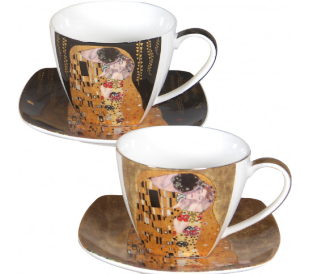 2045/У Чашка з блюдцем Поцілунок (чашка 250мл, блюдце 14х14см) без упаковки - фото