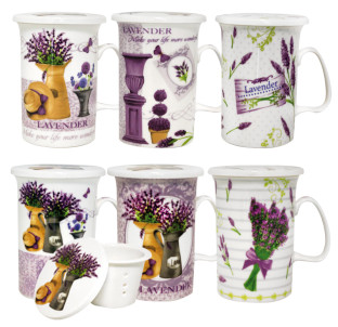 2052-2/У Чашка заварювальна "Лаванда" 320мл (без упаковки) - фото