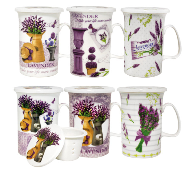 2052-2/У Чашка заварювальна "Лаванда" 320мл (без упаковки) - фото