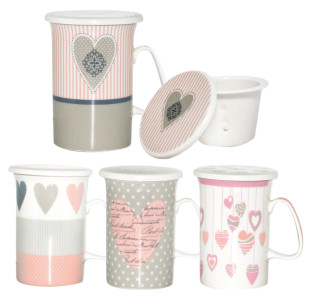 2052-4/У Чашка заварювальна "Серденько" 320мл (без упаковки) - фото