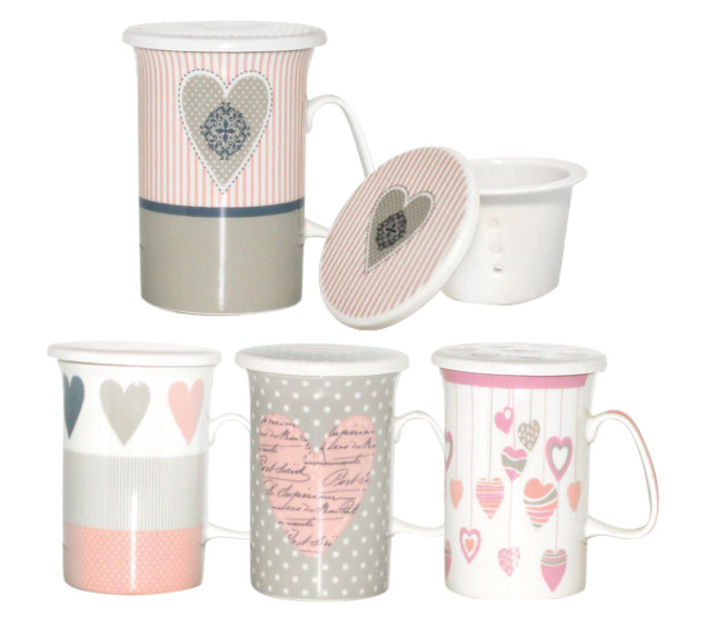 2052-4/У Чашка заварювальна "Серденько" 320мл (без упаковки) - фото