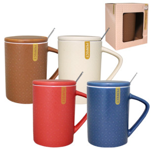 20616 Чашка з кришкою та ложкою 420мл Перфект - фото