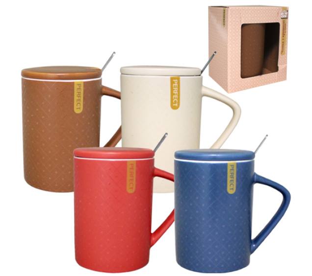 20616 Чашка з кришкою та ложкою 420мл Перфект - фото