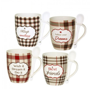 2063-10 Чашка з ложкою Мрія 400мл - фото