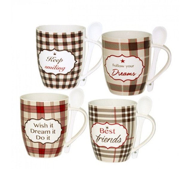 2063-10 Чашка з ложкою Мрія 400мл - фото