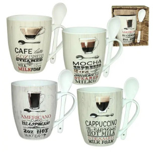 2063-15 Чашка з ложкою Капучіно 360мл - фото