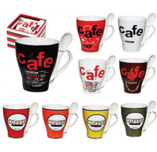 2063 Чашка з ложкою 340мл Кава - фото