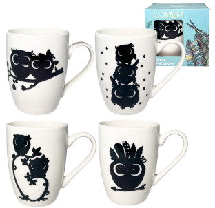 2091-14 Чашка хамелеон Совушка 360мл - фото