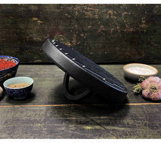 MS210 Прес-гриль 20см/3,3 кг чавунний круглий - фото 3