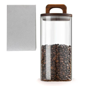 212121-3 Ємність 950 мл з дерев’яною кришкою - фото